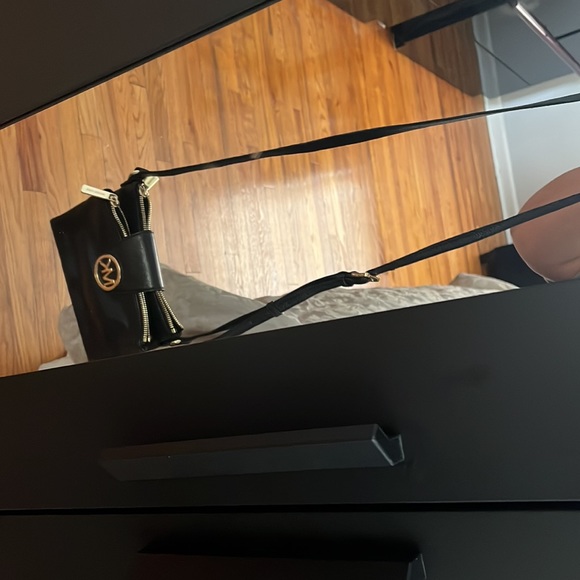 Michael Kors double compartment purse. Black and gold. Lightly used. - Picture 6 of 6